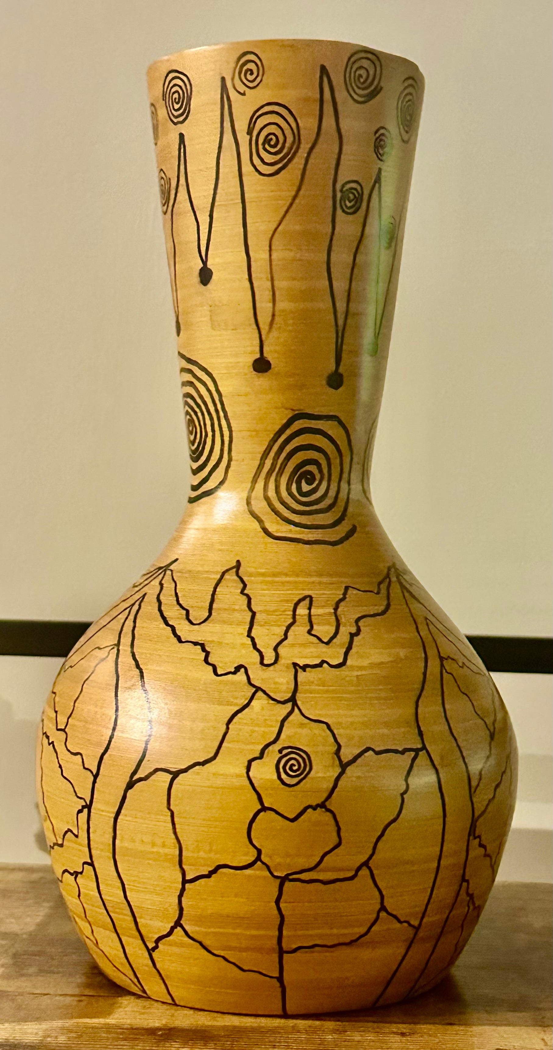 Costa Rican Curves Bamboo Vase