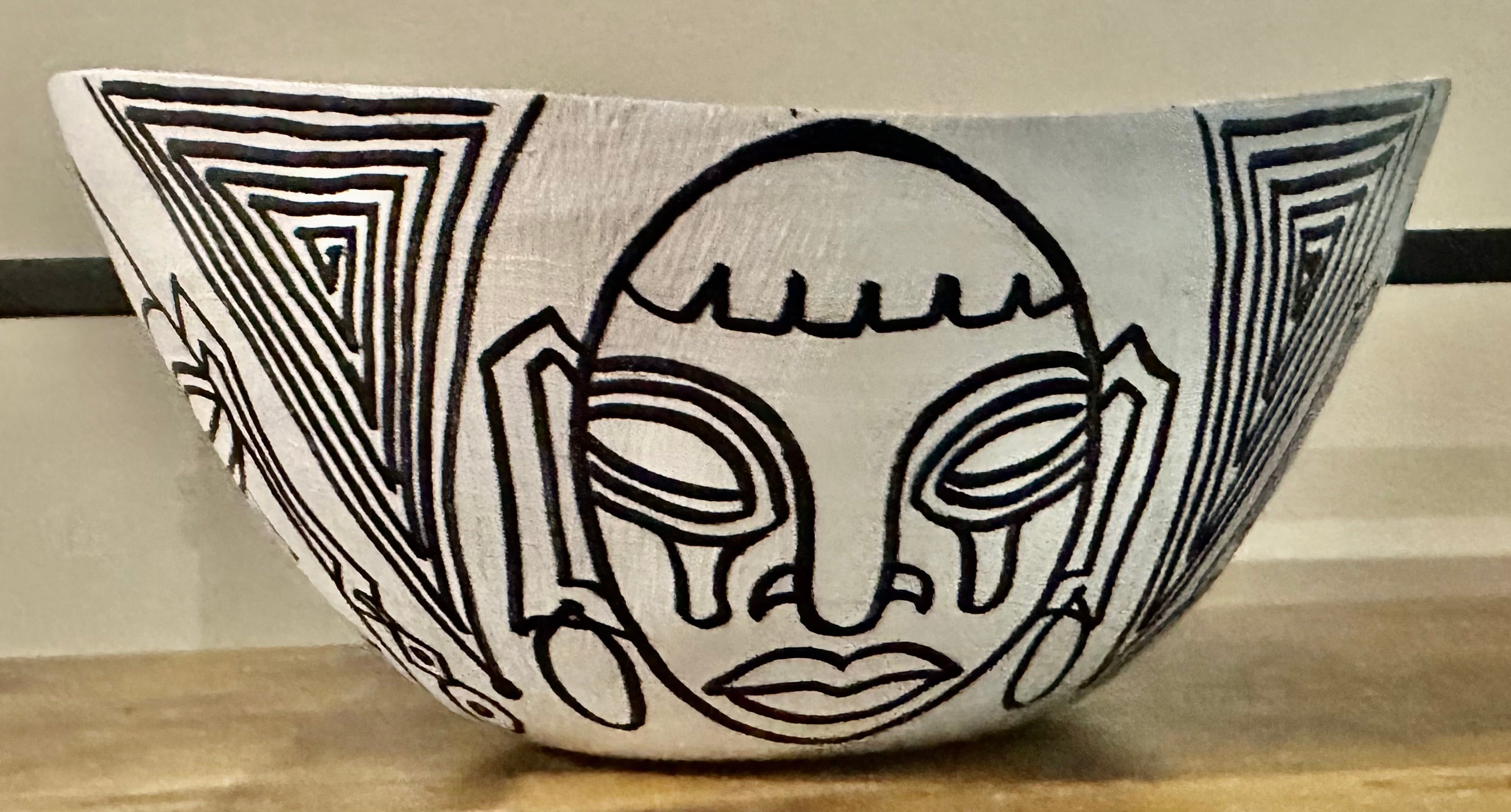 Bowl with African Masks