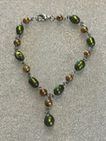 Green and Gold Pearl Anklet with Dangle (9)