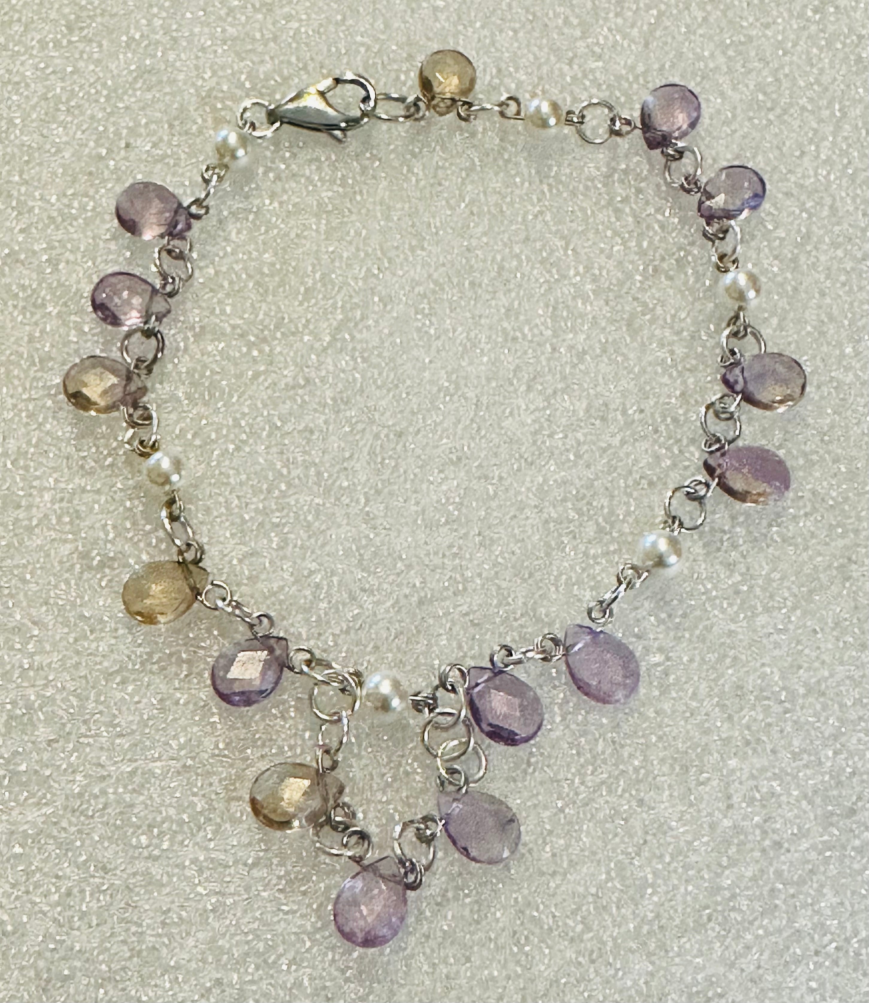 Faceted Ametrine Anklet (7)