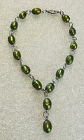 Green Pearl Anklet with Pearl Dangle (?)