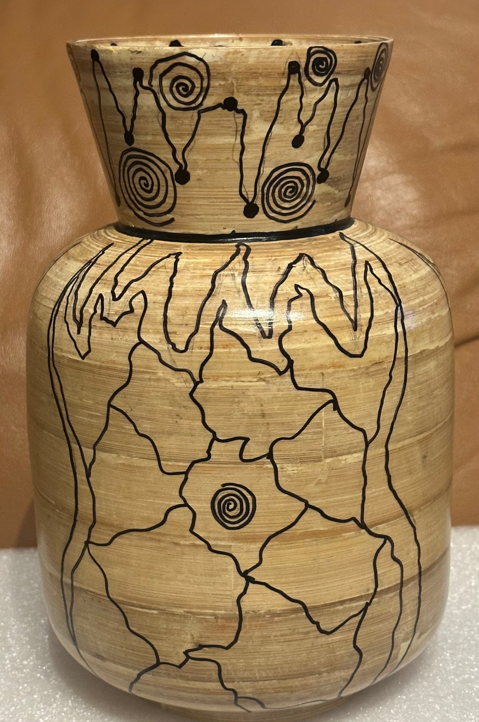 Large Costa Rican Curves Bamboo Vase