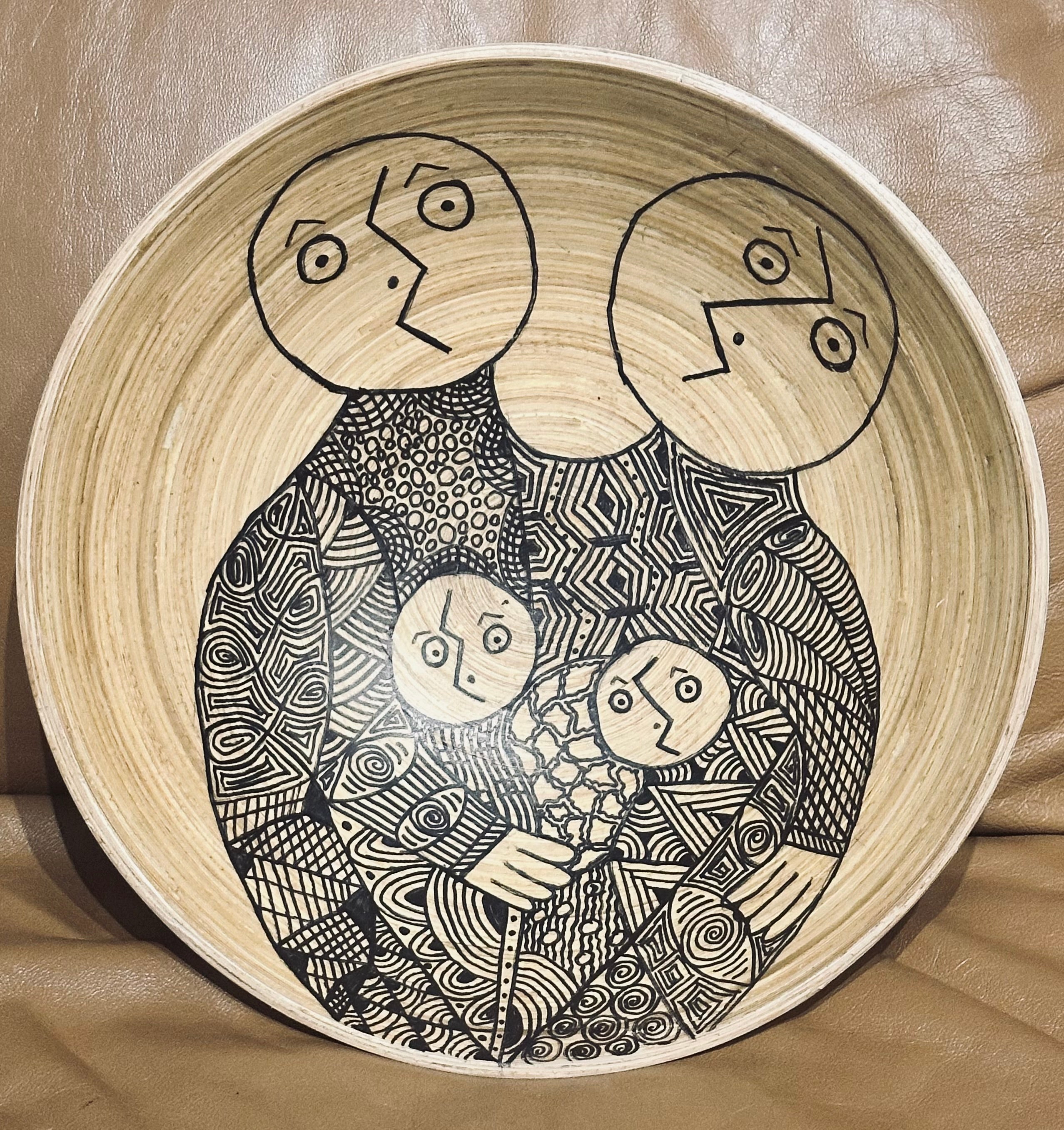 "Family" Decorative Bamboo Bowl