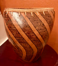 Large Terracotta Pot with African Swirl Pattern