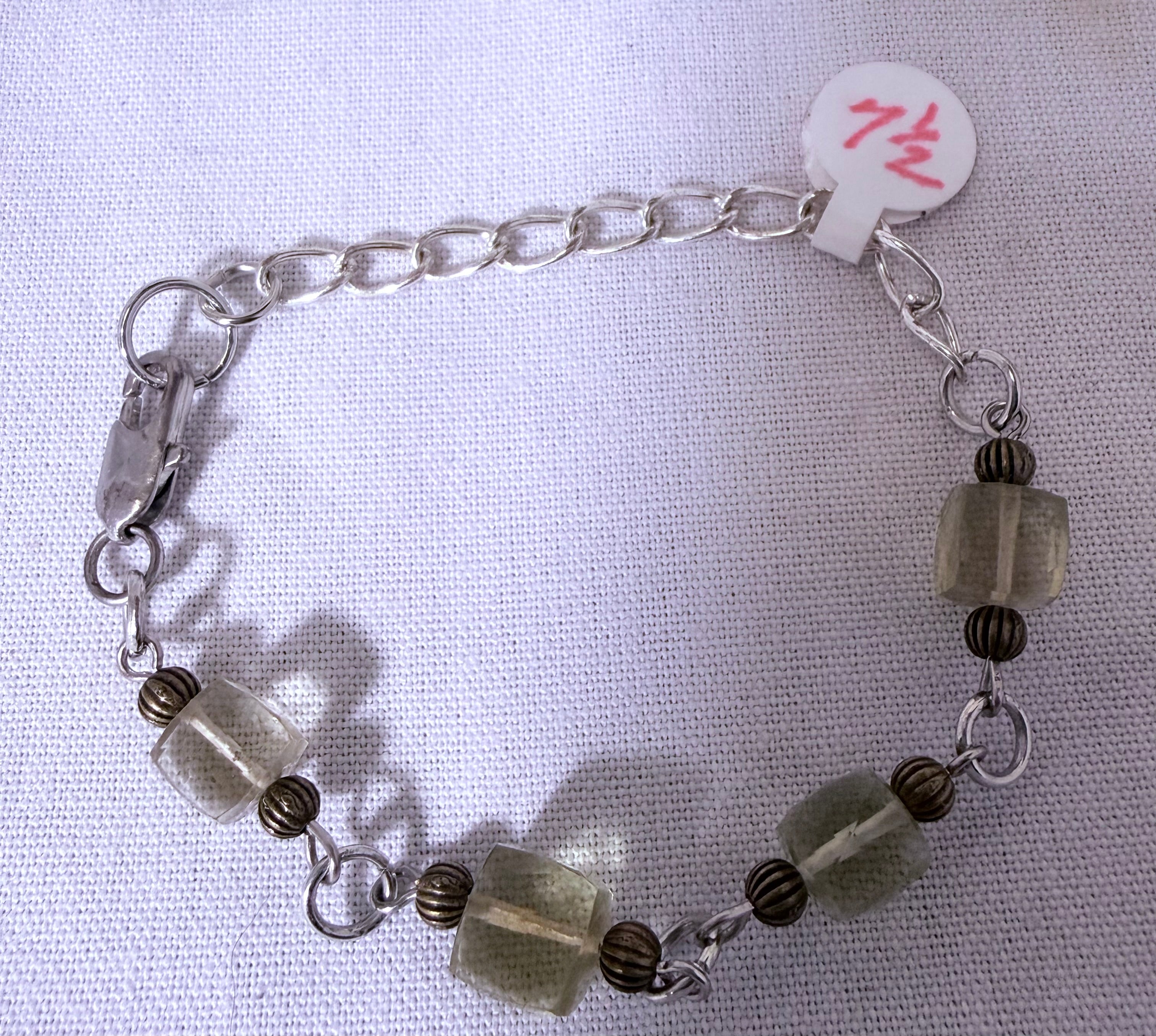 Faceted Citrine Cube Bracelet