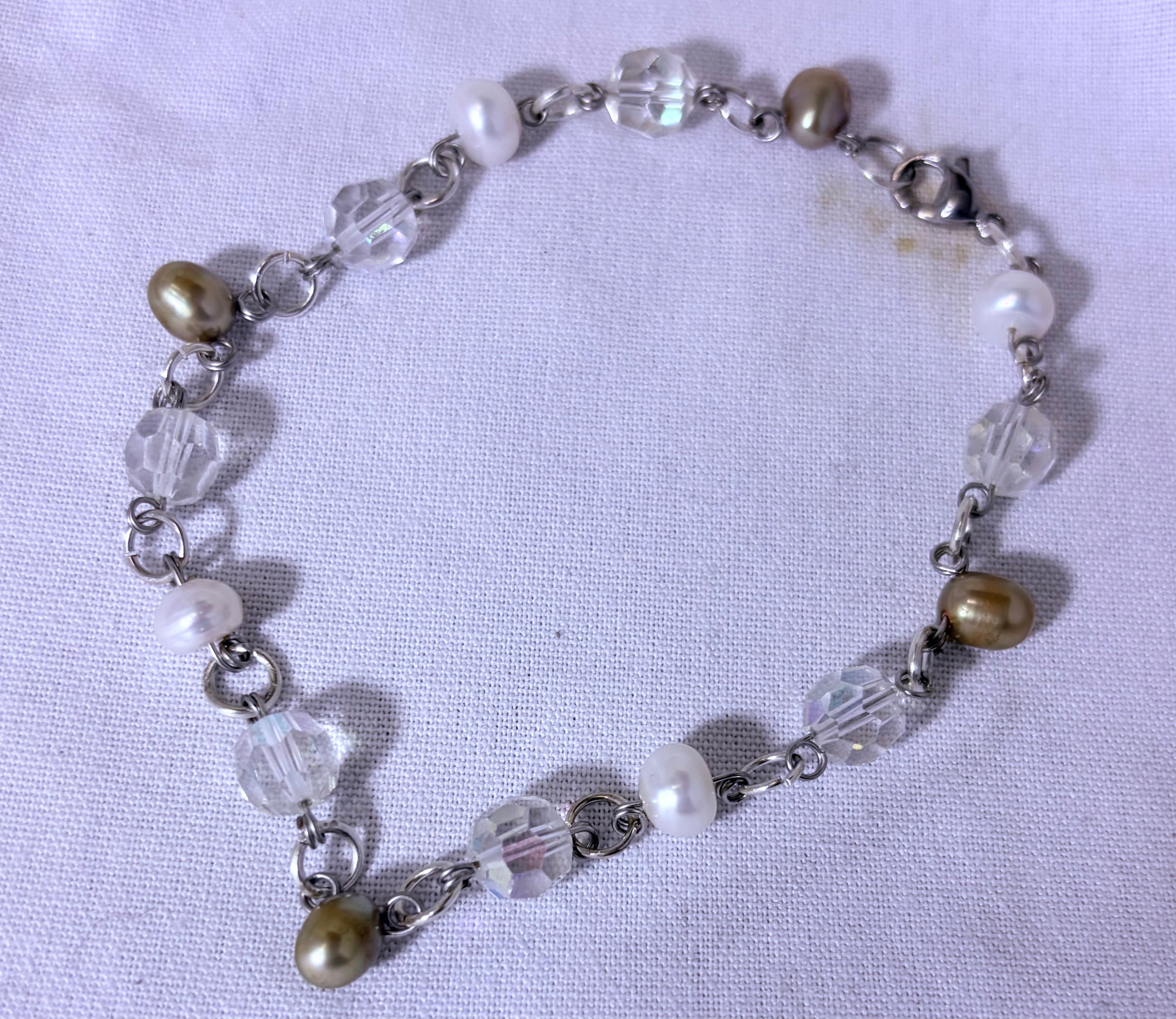 Pearls and Crystal Bracelet