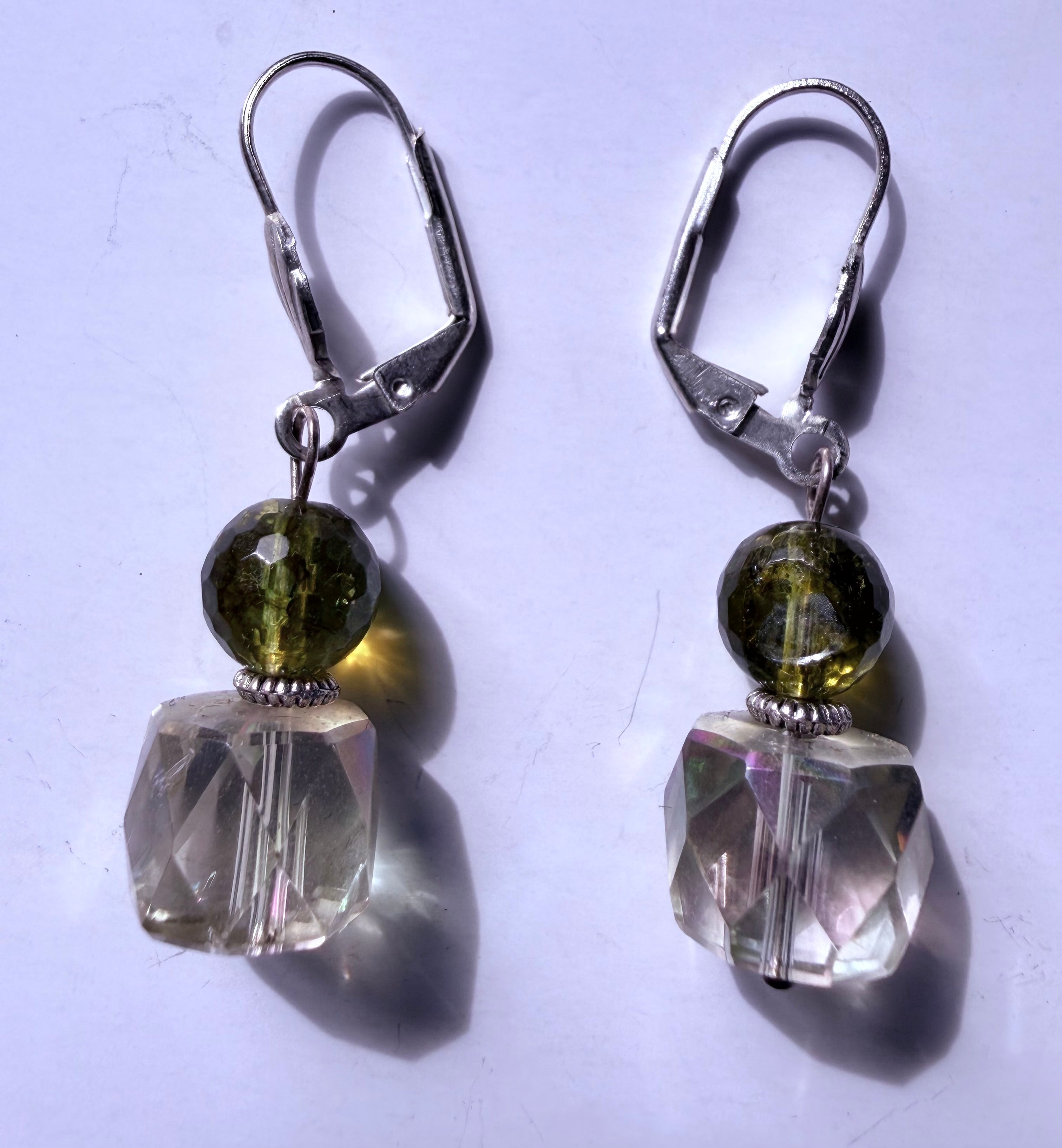 Faceted Citrine Cubes and Faceted Peridot