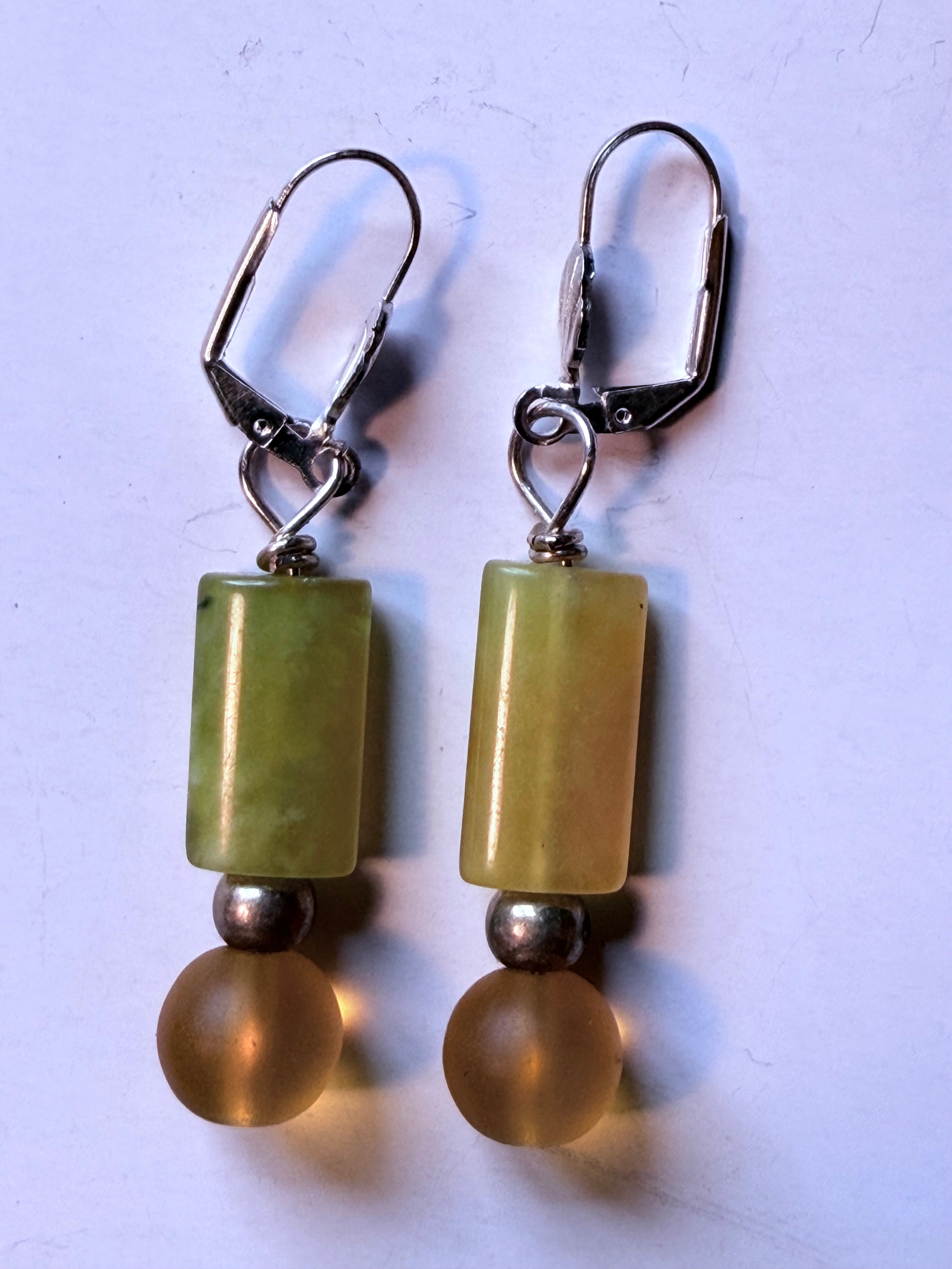 Jade and Frosted Citrine
