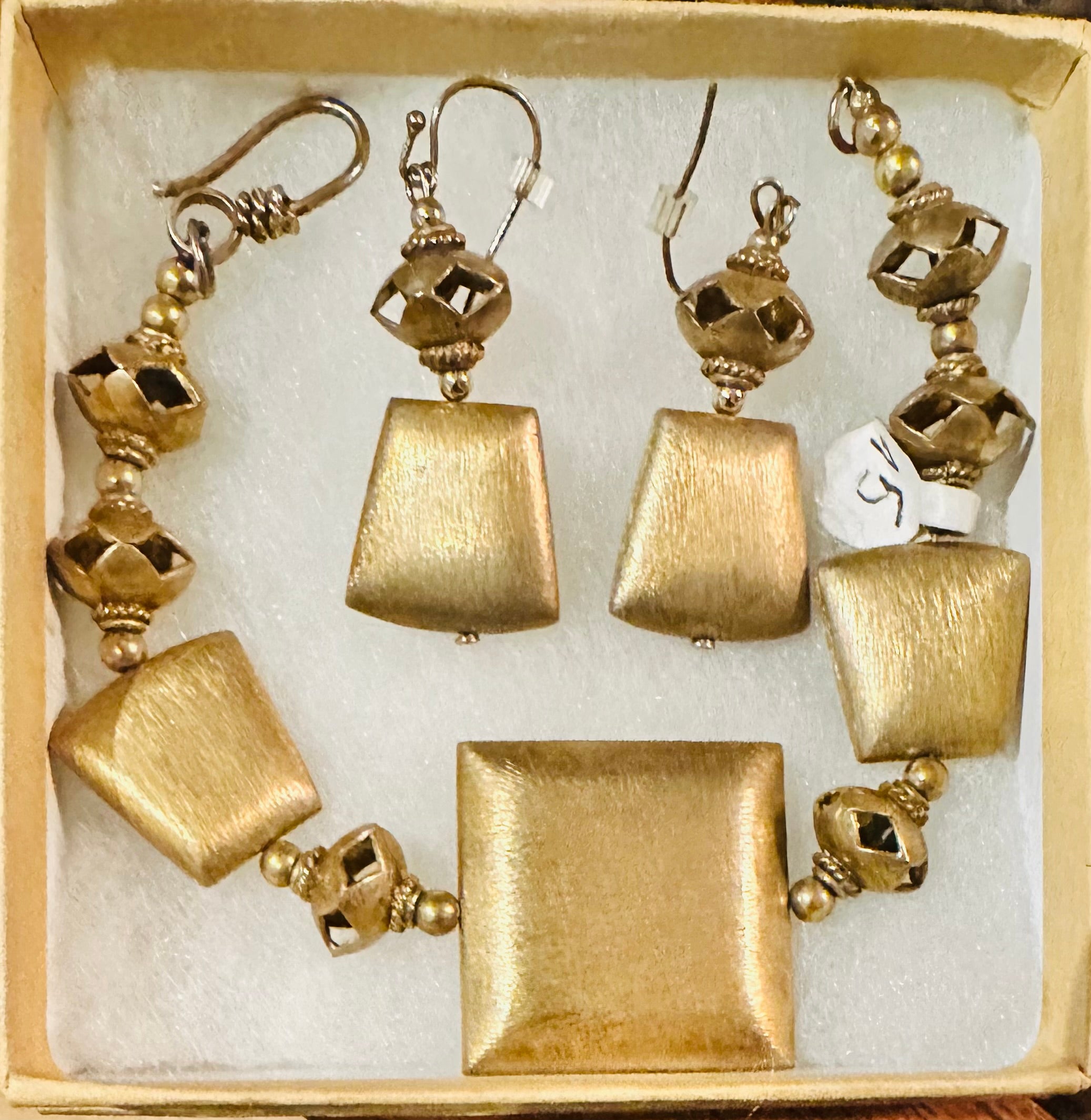 Brushed Gold Bracelet Set