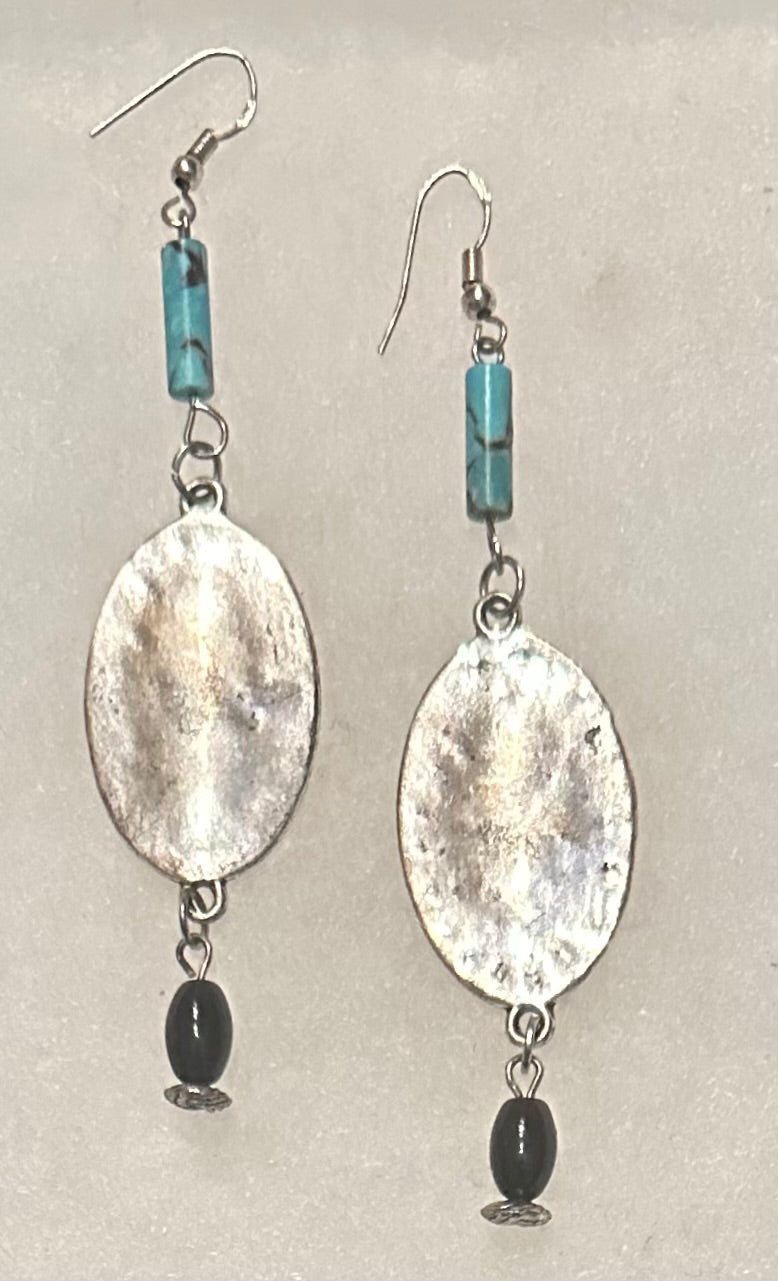 Silver and Turquoise Dangles