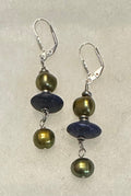 Lapis and Pearl Dangles