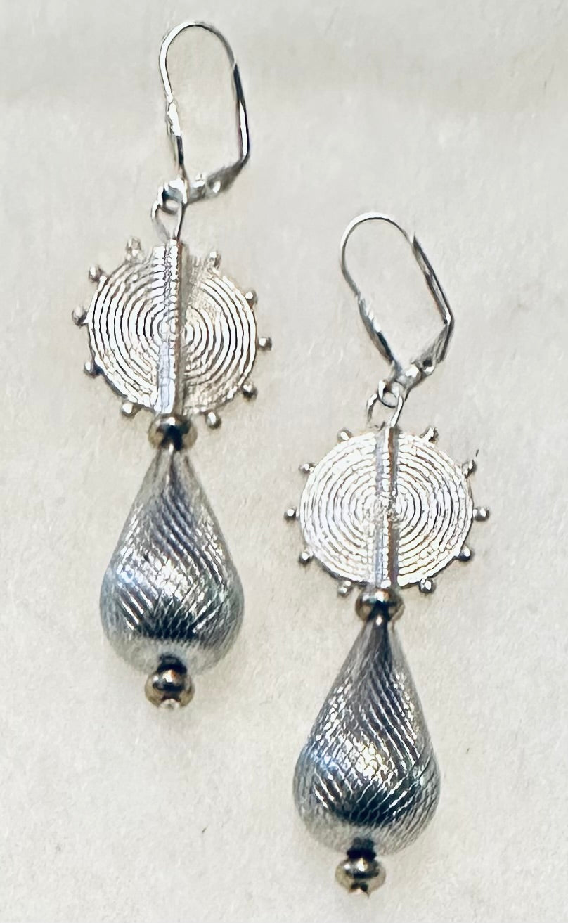 Silver Tear Drop Dangles