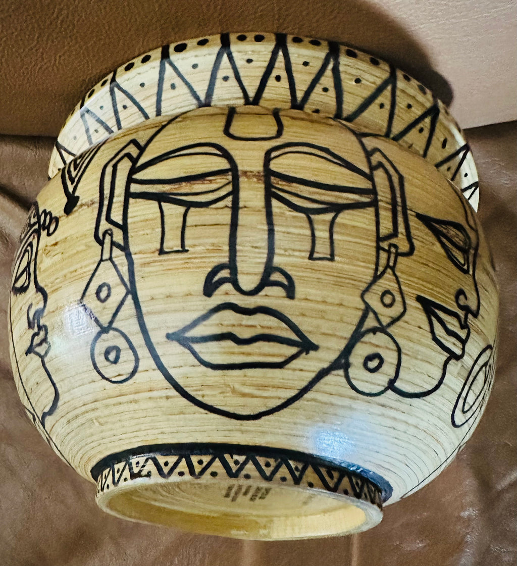 Five viewpoints of bamboo pot